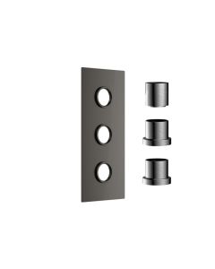 DUSC Core Concealed Shower Valve Plate (3 Outlet) - Gunmetal
