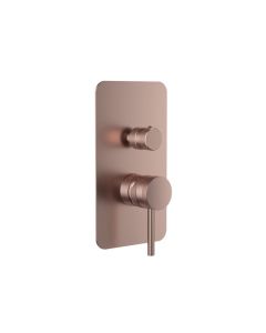 DUSC Core Concealed Manual Dual Outlet Shower Valve - Brushed Bronze