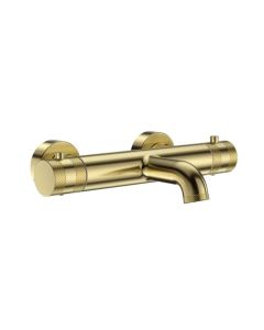 DUSC Core Thermostatic Bath Filler 1 Outlet - Brushed Brass
