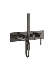 DUSC Core Wall-Mounted Bath Shower Mixer with Handset - Gunmetal