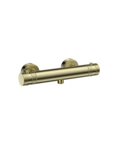 DUSC Core Exposed Thermostatic Bar Shower Valve - Brushed Brass