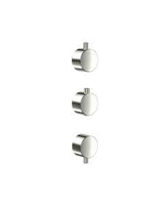DUSC Core Concealed Plain Shower Handle 3-Pack - Brushed Nickel
