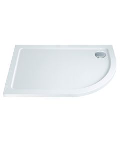 DUSC Eco-Stone Resin Right Hand Offset Quadrant Shower Tray 1200 x 900mm White – 30mm Low Profile