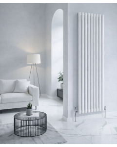 Premium Aspen Vertical Radiator 1600 x 540mm Single White - 4,382 BTU