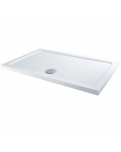 DUSC Eco-Stone Resin Rectangular Shower Tray 1200 x 700mm White – 30mm Low Profile