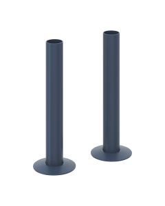 Reina 130mm anthracite radiator pipe sleeve kit – two pipe sleeves and matching floor collars for hiding exposed pipework