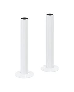 Reina 130mm Pipe Sleeve Kit White — Radiator Pipe Cover Pair