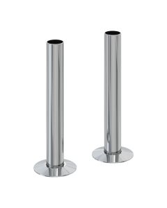 Reina 200mm Pipe Sleeve Kit Chrome — Long Radiator Pipe Cover Pair