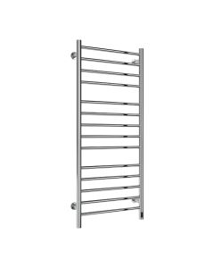 Reina Arnage Polished Stainless Steel dry electric heated towel rail — 1200mm x 500mm front view product image