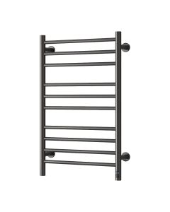 Reina Arnage Brushed Gun Metal dry electric heated towel rail — 800mm x 500mm front view product image