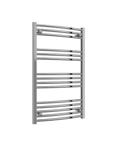 Reina Capo Curved Chrome Electric Heated Towel Rail 1000 x 600mm