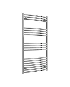 Reina Capo Curved Chrome Electric Heated Towel Rail 1200 x 600mm