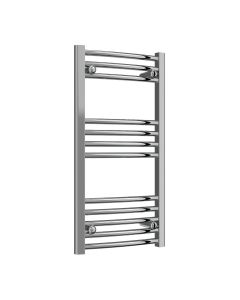 Reina Capo Curved Chrome Electric Heated Towel Rail 800 x 400mm