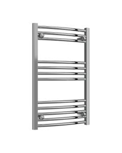 Reina Capo Curved Chrome Electric Heated Towel Rail 800 x 500mm
