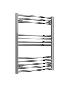Reina Capo Curved Chrome Electric Heated Towel Rail 800 x 600mm