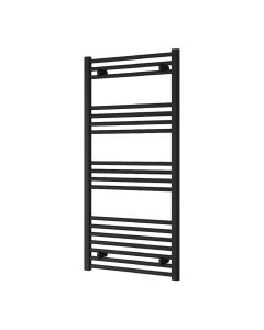 Reina Capo Flat Black Electric Heated Towel Rail 1200 x 600mm