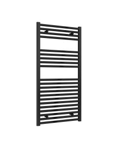 Reina Diva Flat Black Electric Heated Towel Rail 1200 x 600mm
