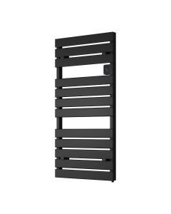 Reina Gia Black WiFi designer electric towel rail — 1120mm x 550mm front view product image