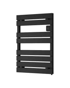 Reina Gia Black WiFi designer electric towel rail — 780mm x 550mm front view product image