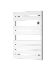 Reina Gia White WiFi designer electric towel rail — 780mm x 550mm front view product image