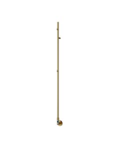 Reina Ines Brushed Brass dry electric heated towel rail — 1500mm x 22mm front view product image