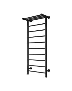 Reina Maira Black dry electric heated towel rail — 1190mm x 500mm front view product image