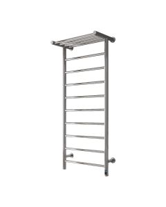 Reina Maira Polished Stainless Steel dry electric heated towel rail — 1190mm x 500mm front view product image