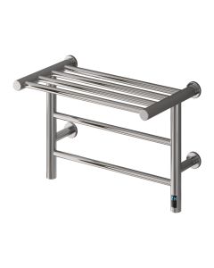 Reina Maira Polished Stainless Steel dry electric heated towel rail — 350mm x 500mm front view product image