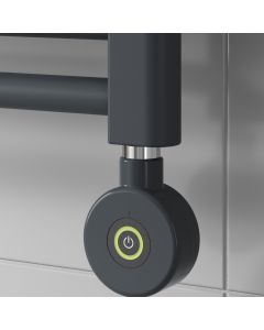Reina anthracite on/off touch heating element 200W – IP44 bathroom safe electric element with simple touch control