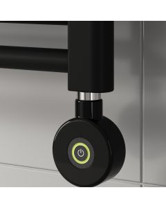 Reina black on/off touch heating element 200W – IP44 bathroom safe electric element with simple touch control