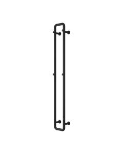 Reina Pelmo Matt Black dry electric heated towel rail — 1500mm x 200mm front view product image