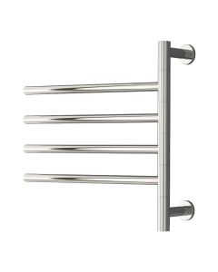 Reina Rance Polished Stainless Steel dry electric heated towel rail — 455mm x 500mm front view product image