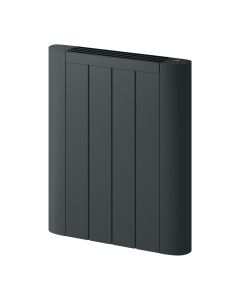 Reina Serre Anthracite WiFi horizontal electric designer radiator — 580mm x 480mm front view product image