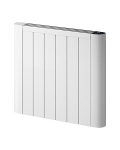 Reina Serre White WiFi horizontal electric designer radiator — 580mm x 640mm front view product image