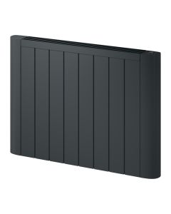 Reina Serre Anthracite WiFi horizontal electric designer radiator — 580mm x 800mm front view product image
