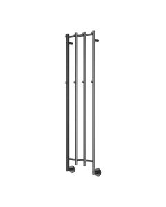 Reina Solara Gun Metal dry electric heated towel rail — 1500mm x 400mm front view product image