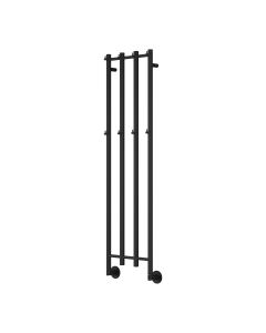 Reina Solara Matt Black dry electric heated towel rail — 1500mm x 400mm front view product image