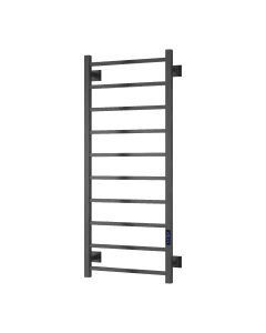 Reina Velino Gun Metal dry electric heated towel rail — 1200mm x 500mm front view product image