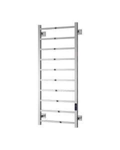 Reina Velino Polished Stainless Steel dry electric heated towel rail — 1200mm x 500mm front view product image
