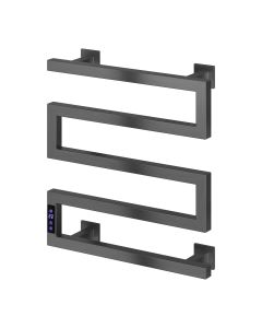 Reina Vispa Gun Metal dry electric heated towel rail — 510mm x 500mm front view product image