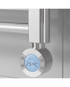 Reina chrome weekly programmable thermostatic control – IP44 element with 7-day timer and child lock