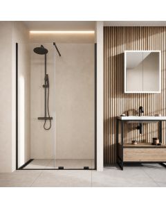 700mm shower side panel in gunmetal - 8mm glass corner enclosure - DUSC Momentum - Scudo Momentum alternative