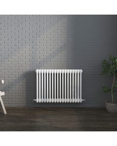 Vintage Traditional Horizontal 3 Column Radiator -600Hx821W - White