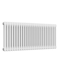 White 2 column radiator 500mm high x 1190mm wide. Traditional cast iron style horizontal radiator from DUSC Columns