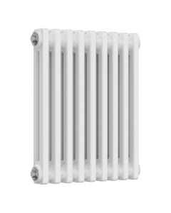 White 2 column radiator 500mm high x 425mm wide. Traditional cast iron style horizontal radiator from DUSC Columns