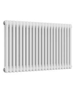 White 2 column radiator 600mm high x 965mm wide. Traditional cast iron style horizontal radiator from DUSC Columns