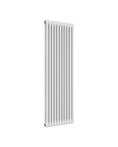 White 2 column radiator 1500mm high x 515mm wide. Tall narrow cast iron style vertical radiator from DUSC Columns