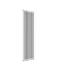 White 2 column radiator 1800mm high x 515mm wide. Tall narrow cast iron style vertical radiator from DUSC Columns