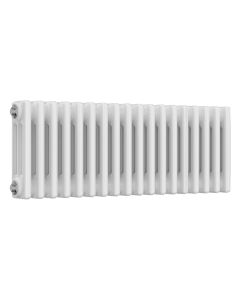 White 3 column radiator 300mm high x 830mm wide. Traditional cast iron style horizontal radiator from DUSC Columns