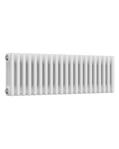 White 3 column radiator 300mm high x 965mm wide. Traditional cast iron style horizontal radiator from DUSC Columns